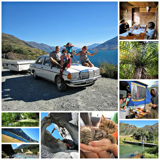 collage NZ road trip